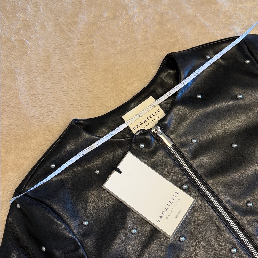 BAGATELLE COLLECTION Studded Faux Leather Jacket - Picture 9 of 13